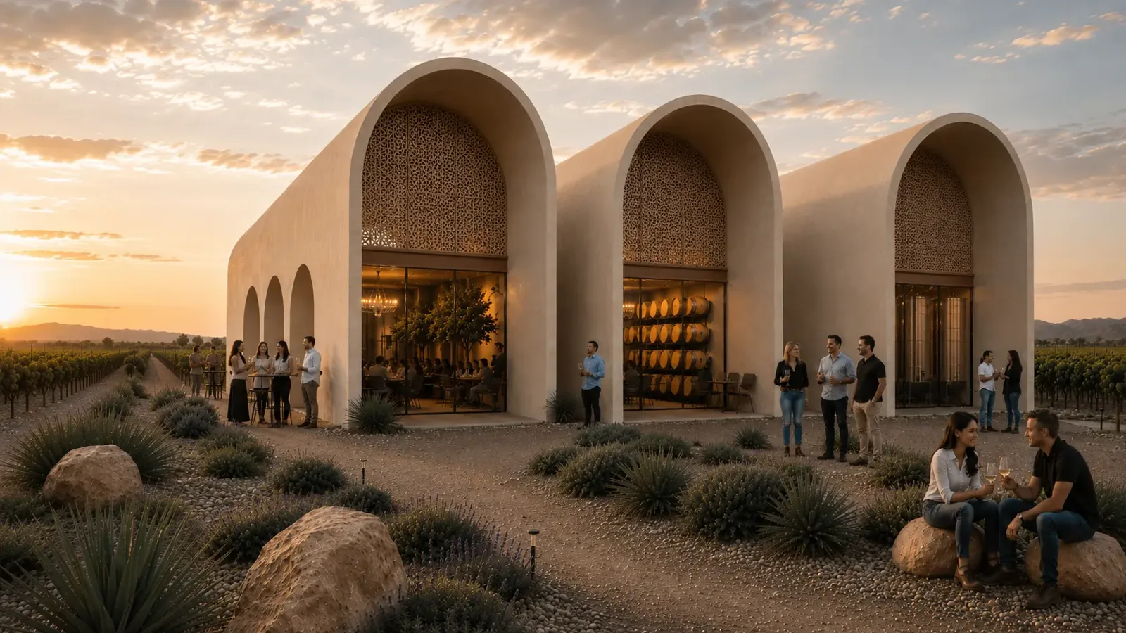 Casa vinícola, render, Sierto, General Cepeda, Coahuila